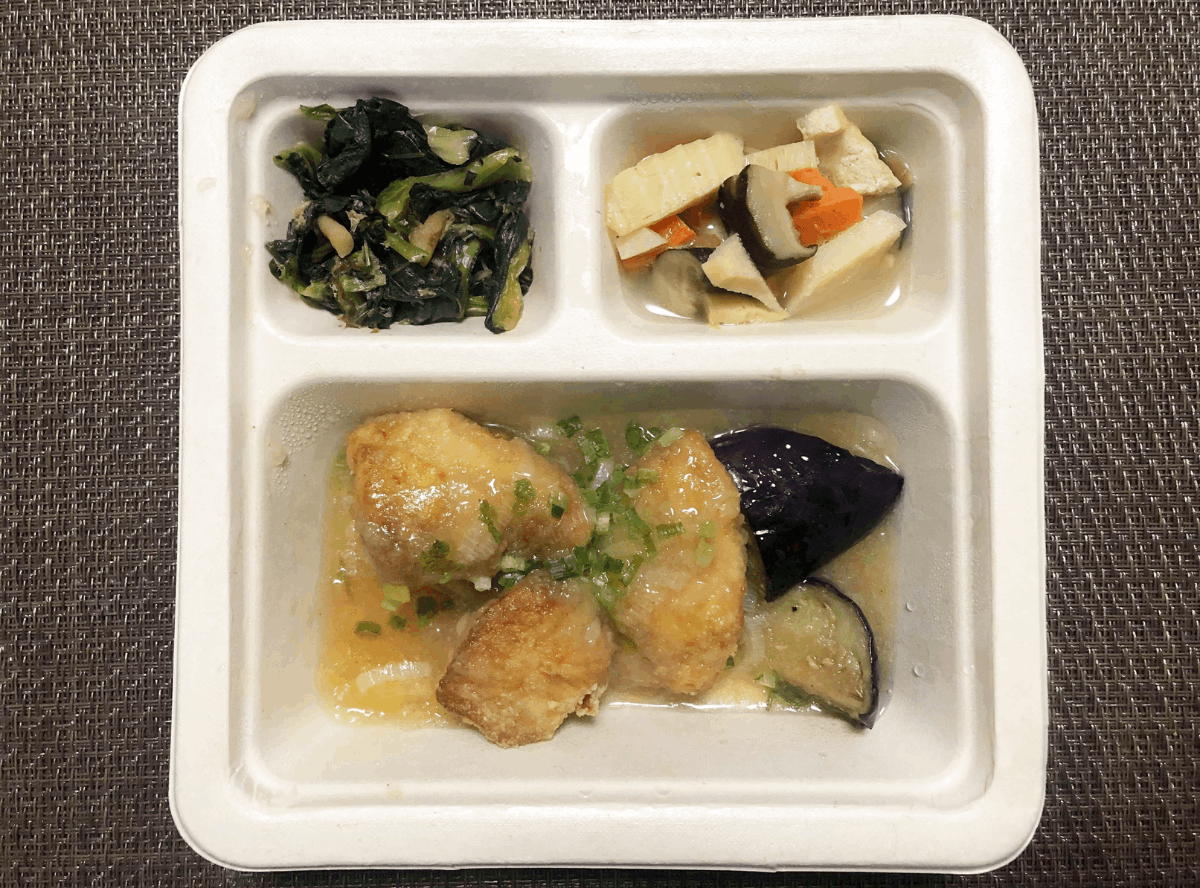 鶏と味染みナスのさっぱりみぞれあん2
