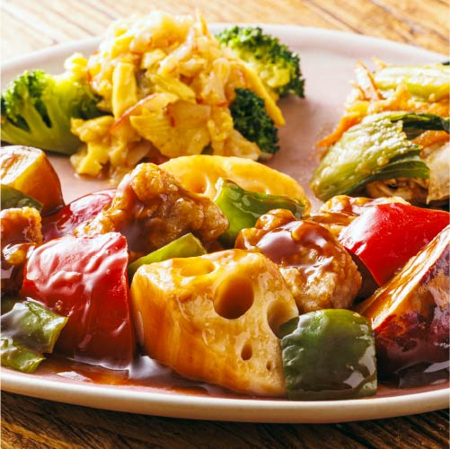 黒酢と香酢ごろごろ野菜の特製酢豚の画像