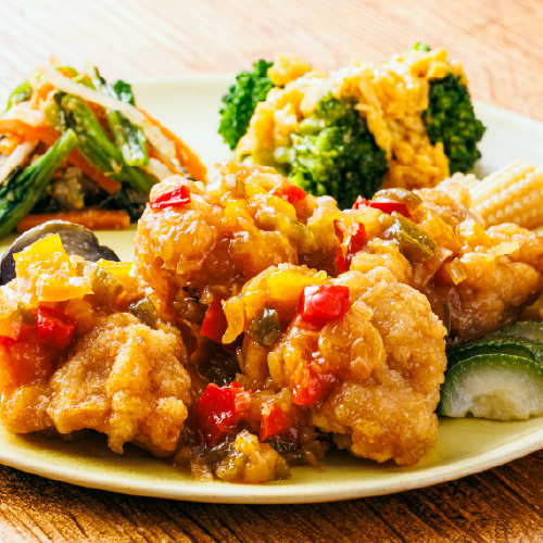 ごろごろ野菜と香味タレの贅沢油淋鶏の画像