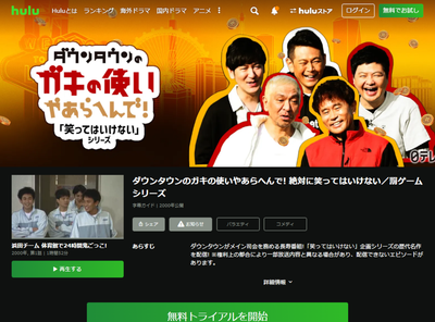 ガキ使「笑ってはいけない」フル動画を無料で観る方法　最新回の配信はある？
