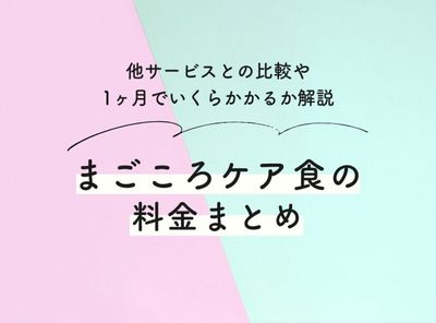 まごころケア食の料金まとめ 他サービスとの比較や1ヵ月でいくらかかるか解説