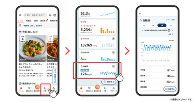 AI献立・栄養管理アプリ『おいしい健康』血糖値の記録機能を追加