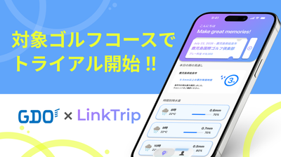 LinkTrip、GDO「雨の日安心プラン」に天候判定・キャッシュバック機能を提供── 前払いゴルフ予約が雨天時に割引還元、7月より平日5コースでトライアル開始