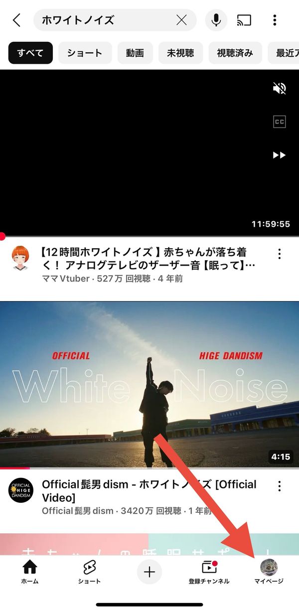 『YouTube』の画面