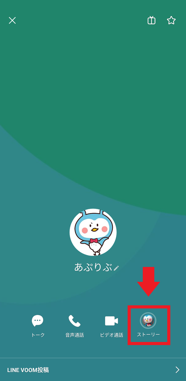 ストーリー公開中のプロフィール