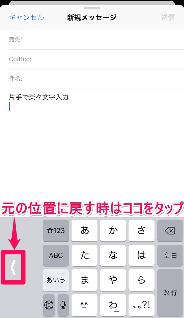 iPhone 片手モードの設定画面 その3