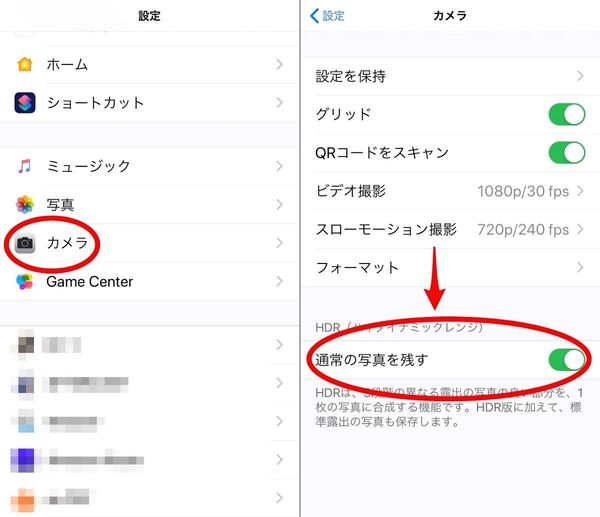 通常の写真を残すにチェックを入れる