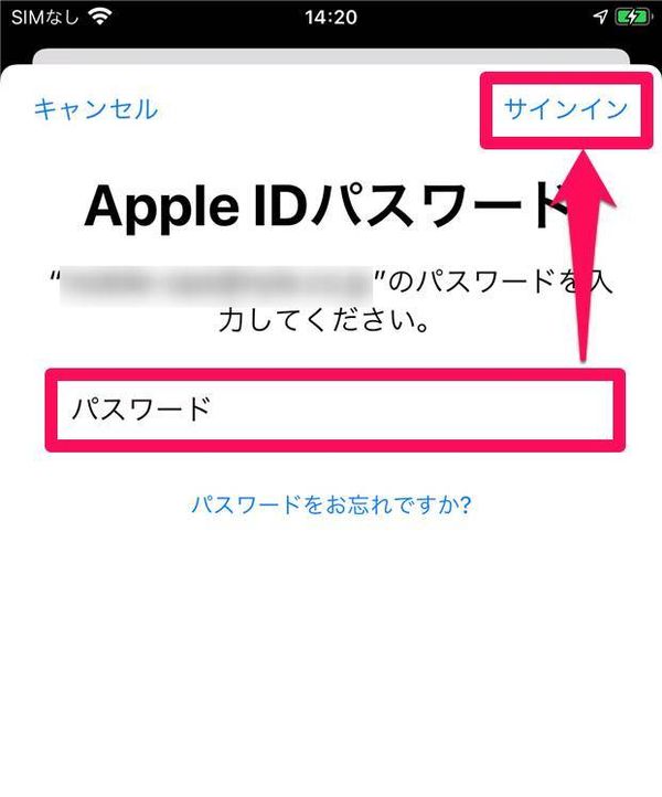 パスワード入力