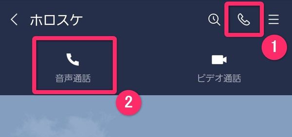 LINE 音声通話の発信