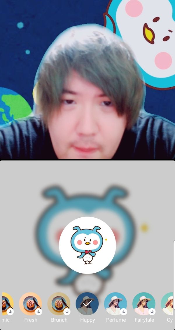 背景エフェクト使用例