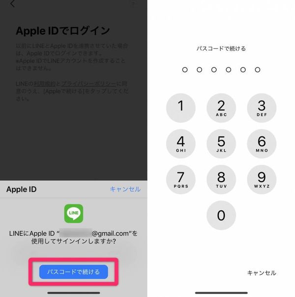 Apple ID認証画面