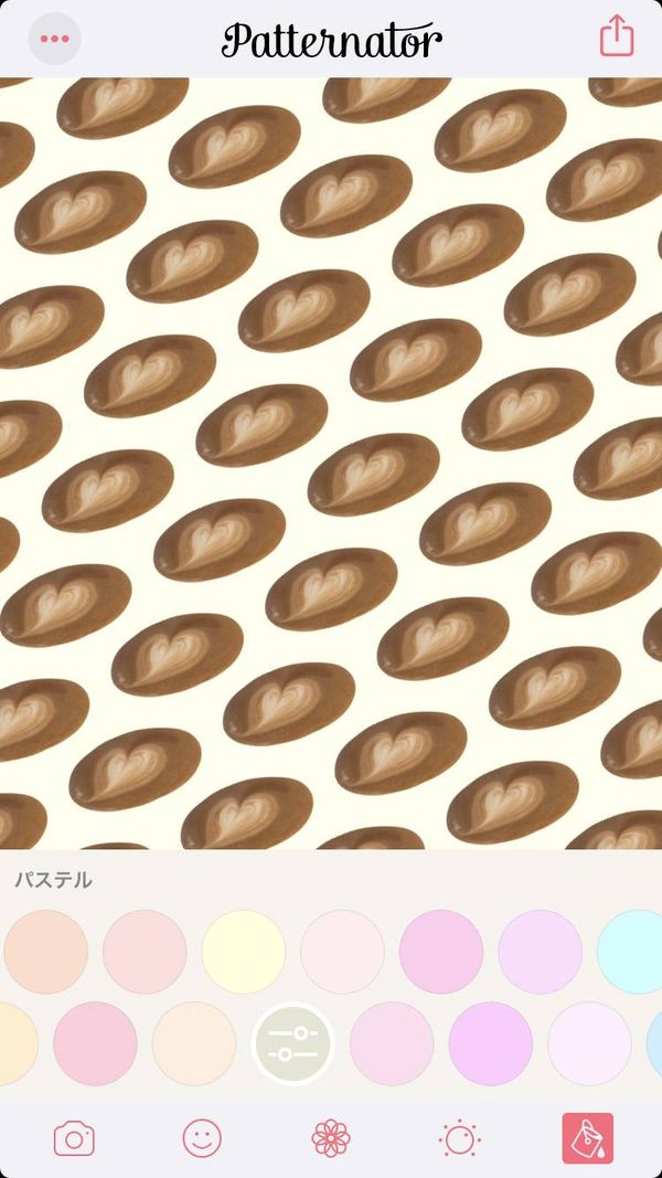 ラテアートのパターン模様