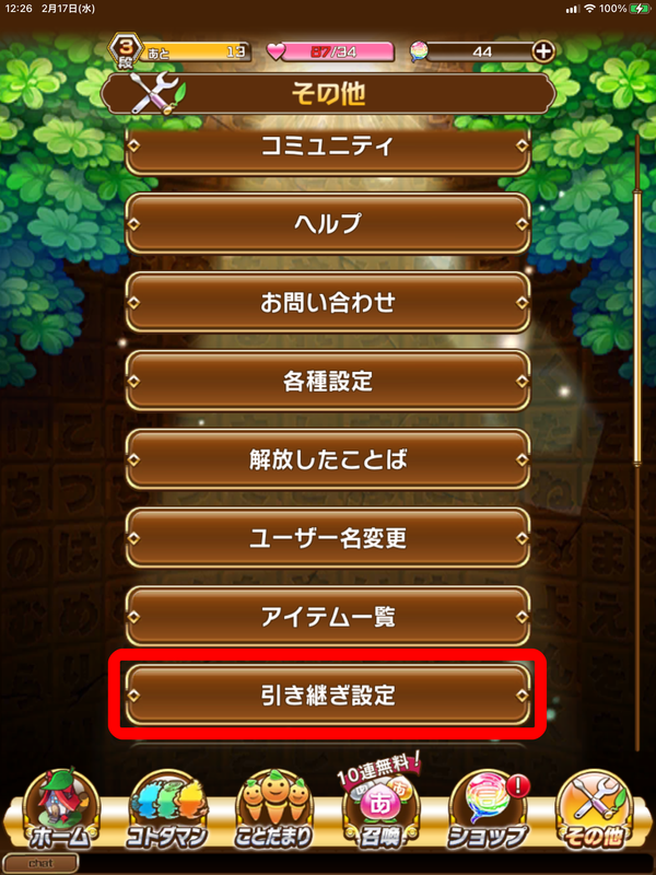 その他画面