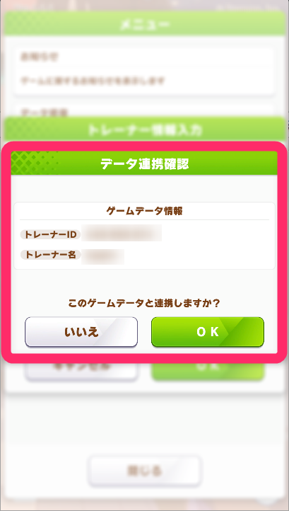 5.入力した情報に間違いがないか確認し、「OK」を選択