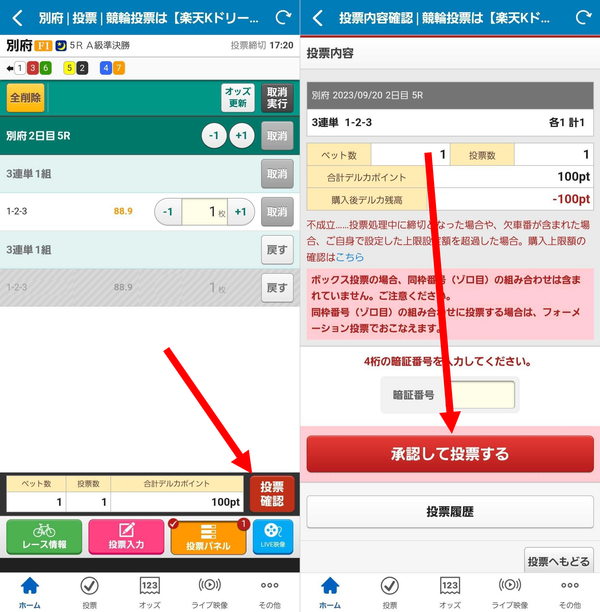 3.投票する