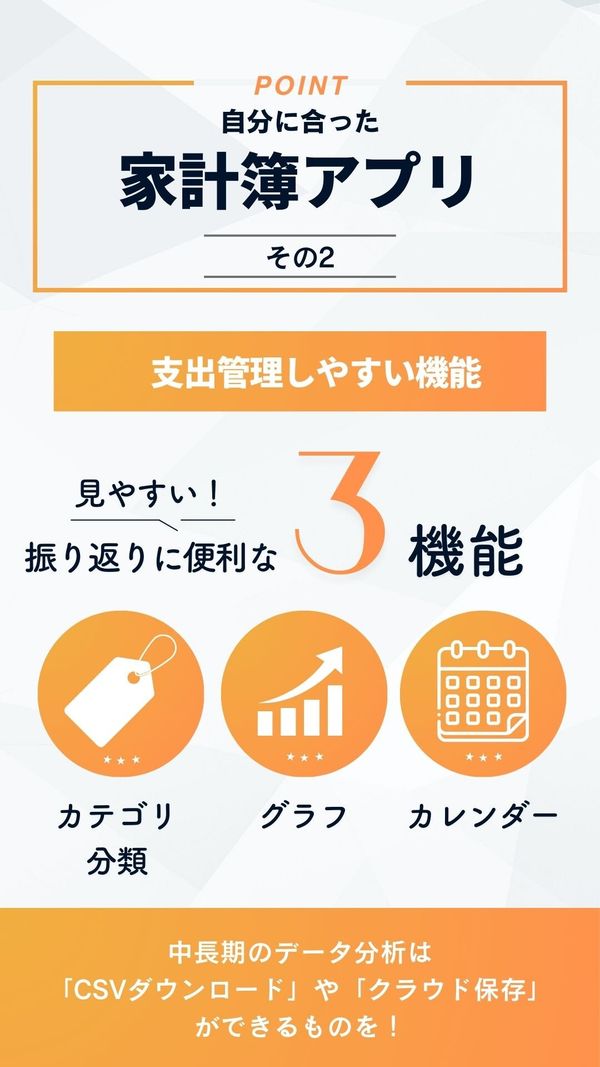 支出管理に便利な3つの機能