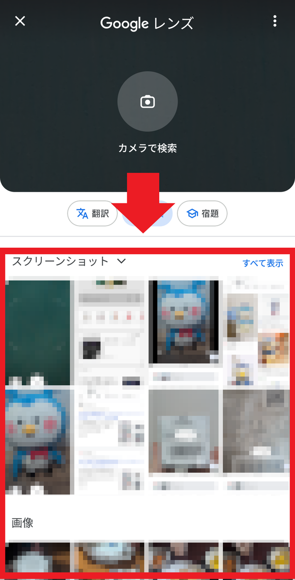 検索結果の表示