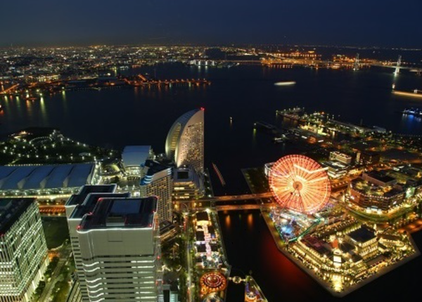 ランドマークタワーから見下ろした夜景