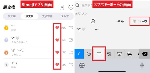 『Simeji』：お気に入り登録の使い方