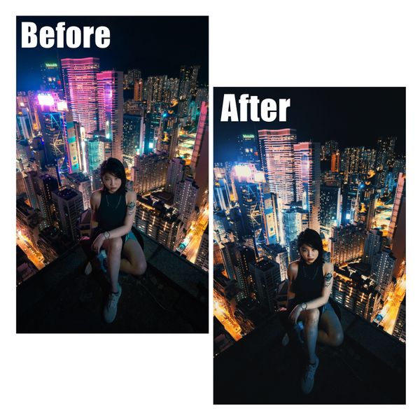 屋上に座っている女性