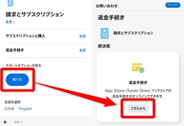 Appleのサポートページ③