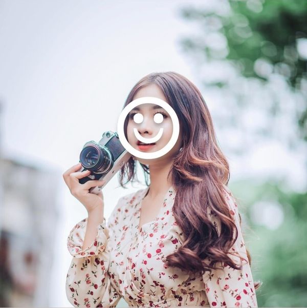 インスタで作成したニコちゃん加工