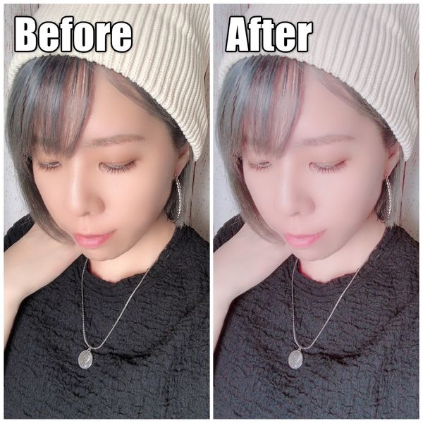 『BeautyPlus』を使用した比較加工例①