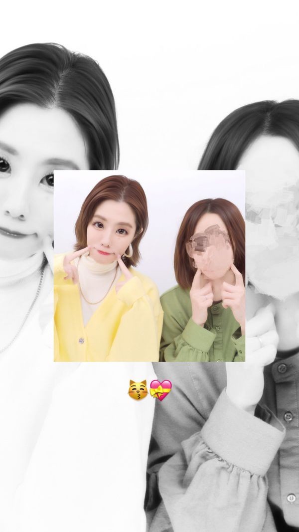 コラージュ風にしたプリ画像