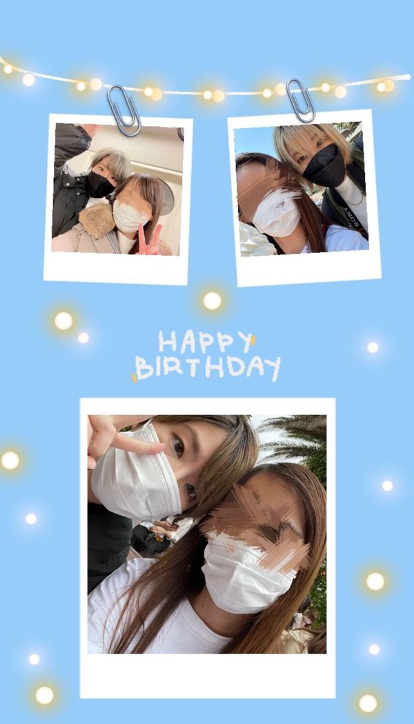 ストーリーに誕生日の画像を投稿する際の加工例