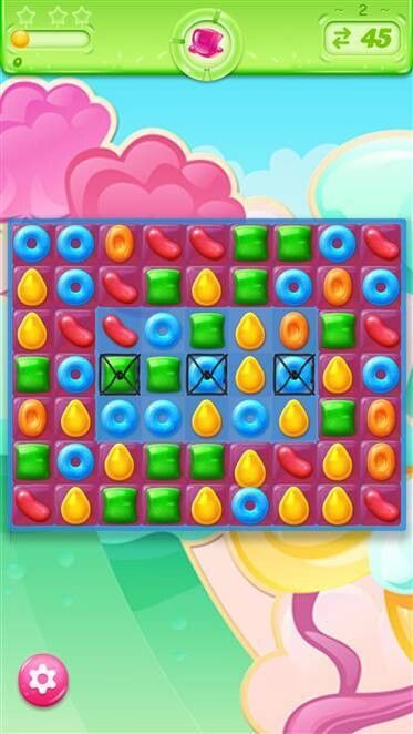 キャンディークラッシュゼリーのゲーム画面