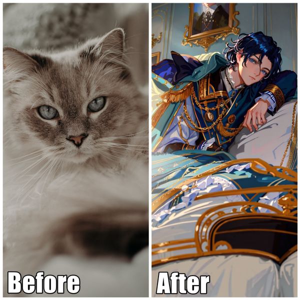 猫のペットキャラクター診断の加工例