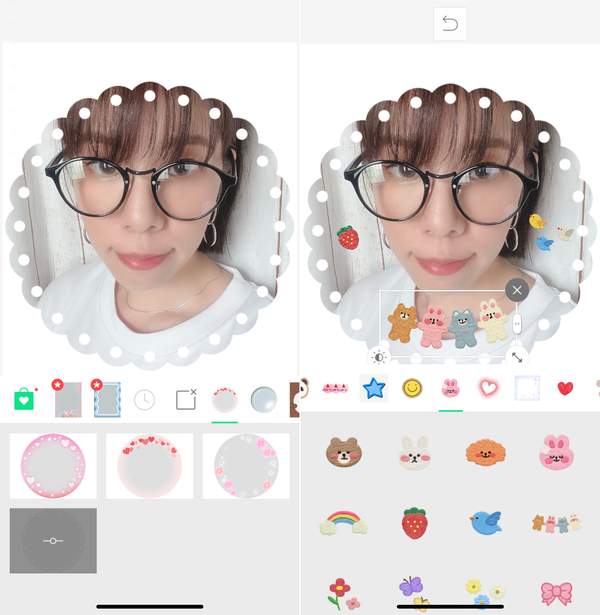 『LINE Camera』の操作画面
