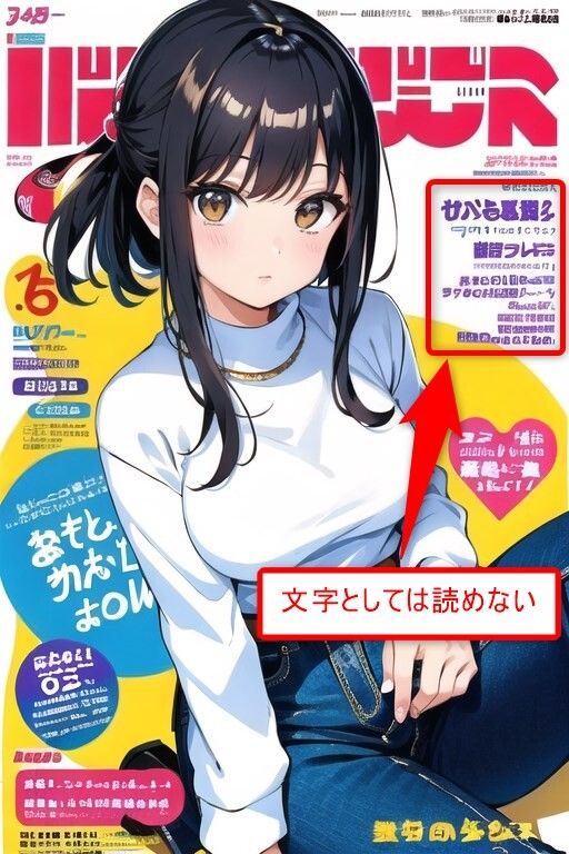 文字のように見えるが実際には読めない