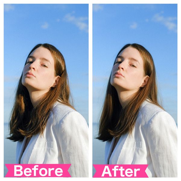 「ストレート＆ソフト」を使用した加工例