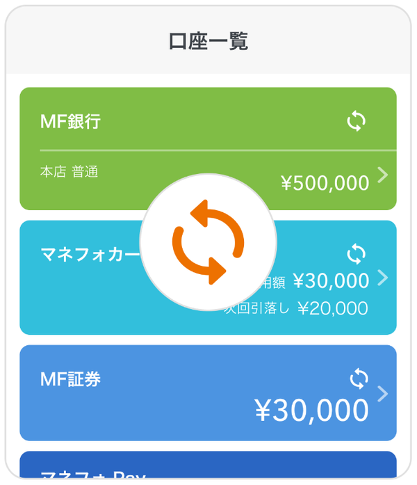 連携口座の一括更新を使わない