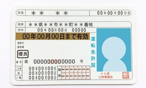 免許写真の参考例