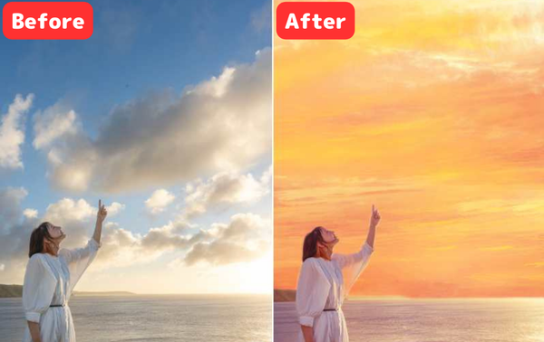 おすすめ青空加工③「夕焼け」