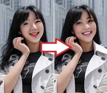 写真に近い顔に置き換えられる
