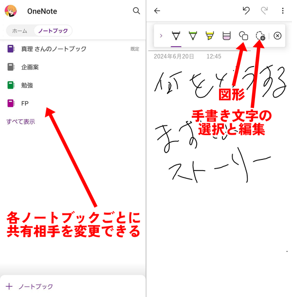『Microsoft OneNote』の画面