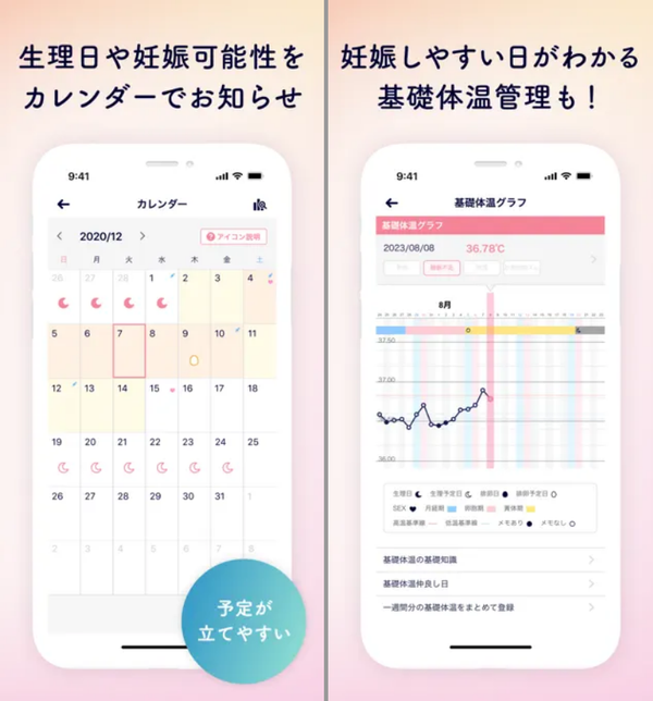 体調と日々のスケジュールを同時に管理したいなら『ルナルナ』
