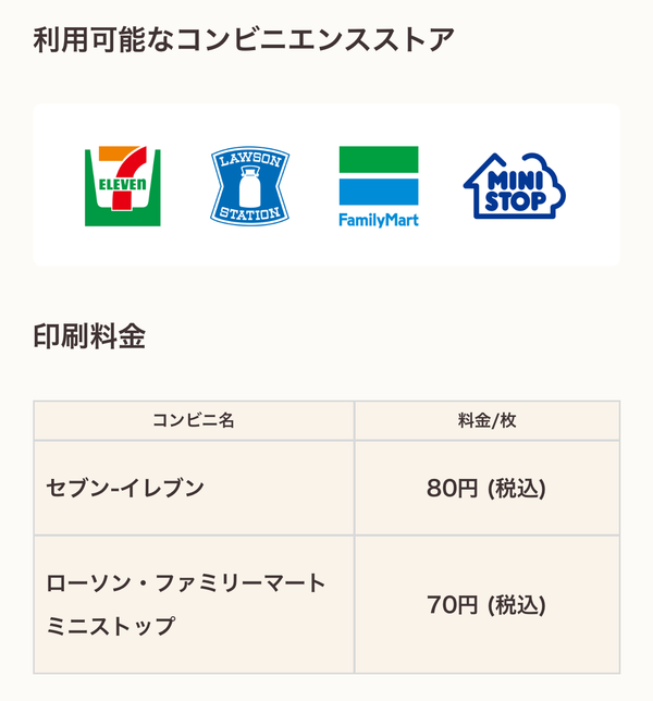 コンビニ印刷