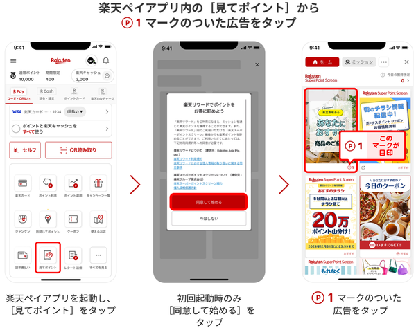 楽天ペイ　見てポイント　使い方