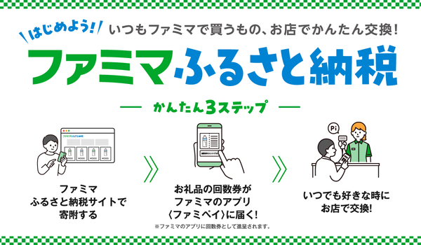 ファミマふるさと納税の方法