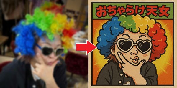 おまかせのビックリマンシール風加工例