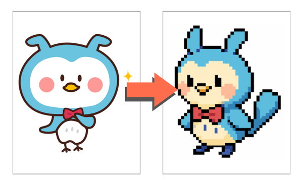 イラスト　ポケモン風加工