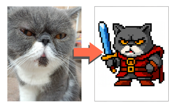 動物写真　ドラゴンクエスト風加工