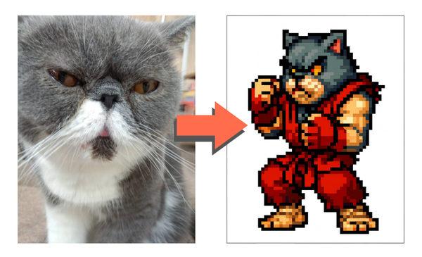 動物写真　ストリートファイター風加工