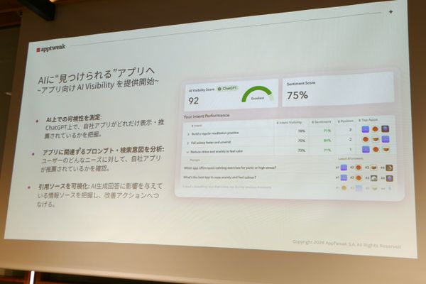 ▲新機能「AI Visibility」（登壇資料より）