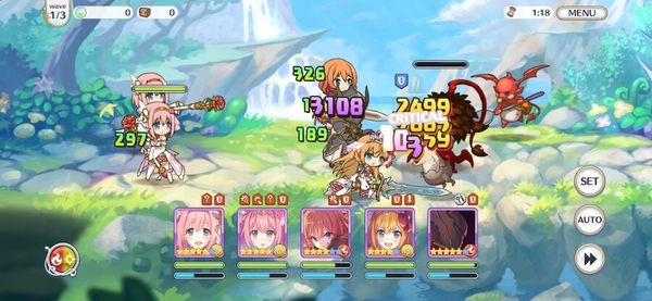 プリンセスコネクト！Re:Dive　プレイ画面