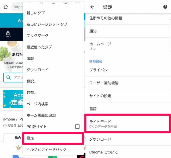 Google Chromeのデータ圧縮方法